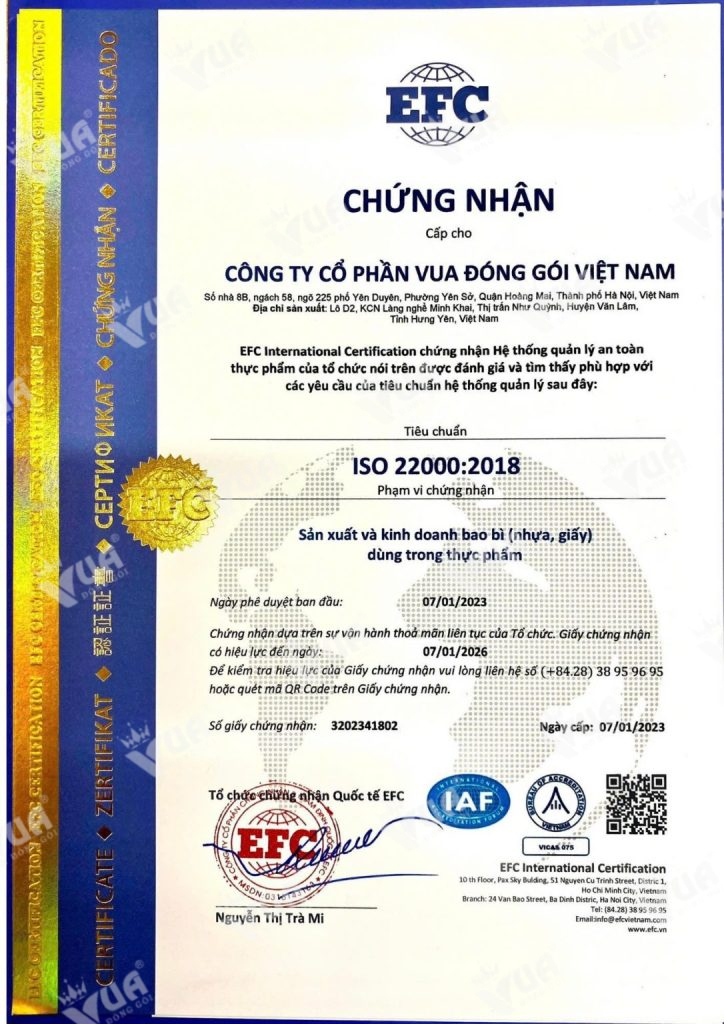 Công nghệ sản xuất hiện đại, kiểm soát chất lượng chặt chẽ